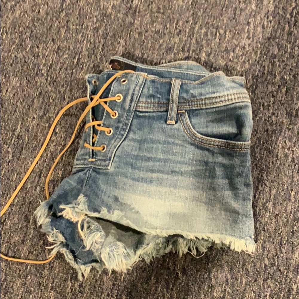 hollister low rise jean shorts